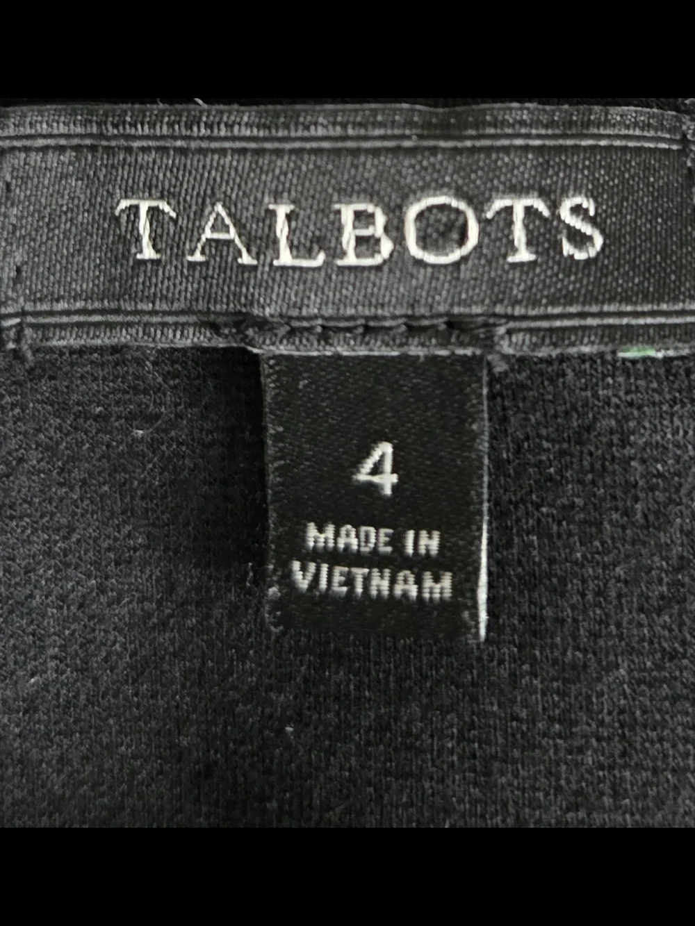 Talbots Black Embroidered Flounce-Sleeve Shift Dress Size 4 - Picture 13 of 13